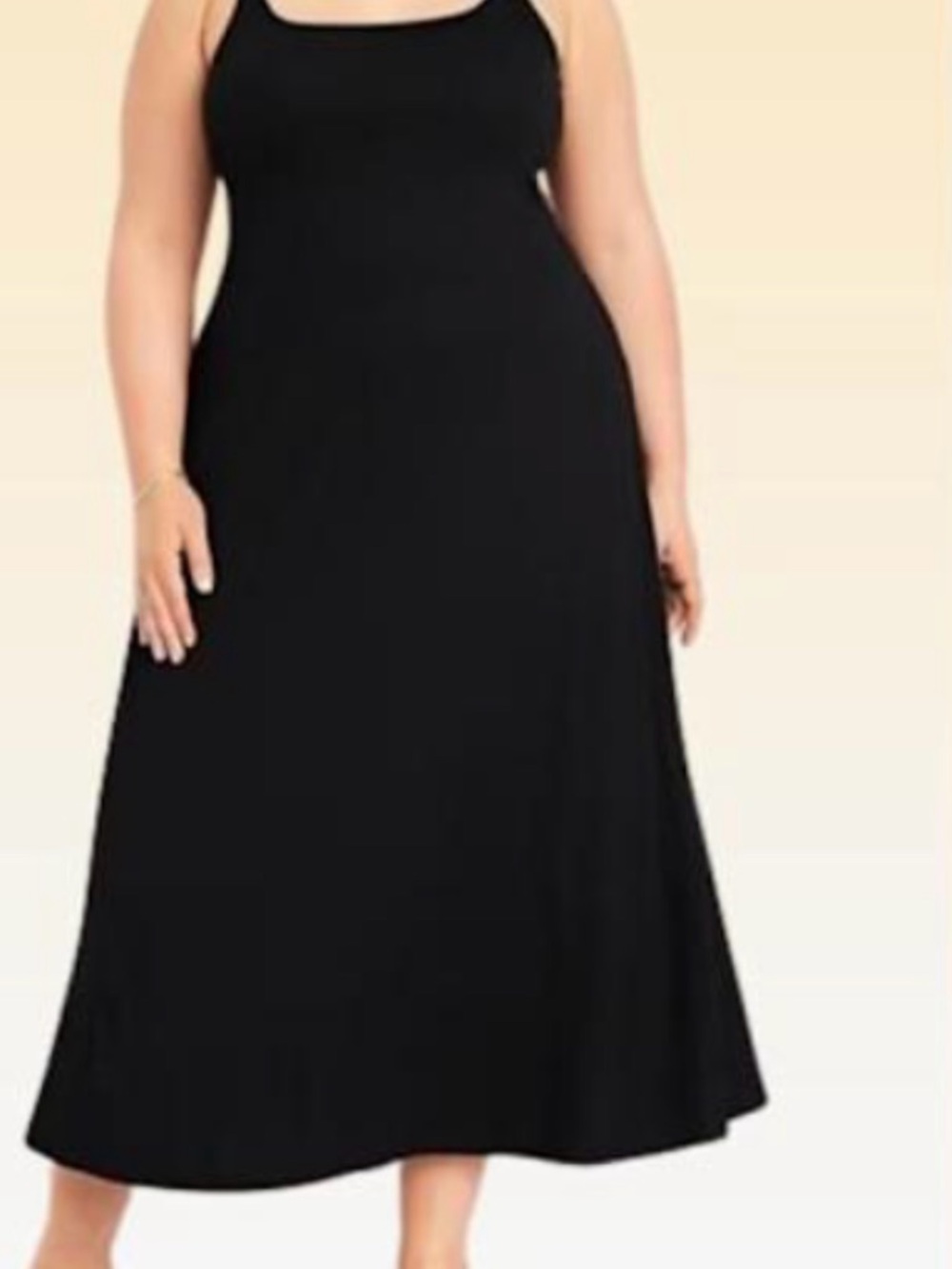Old Navy Black Maxi Dress with Thin Straps